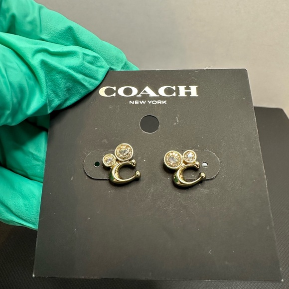 Coach Gold Floral Stud Earrings - Picture 4 of 9